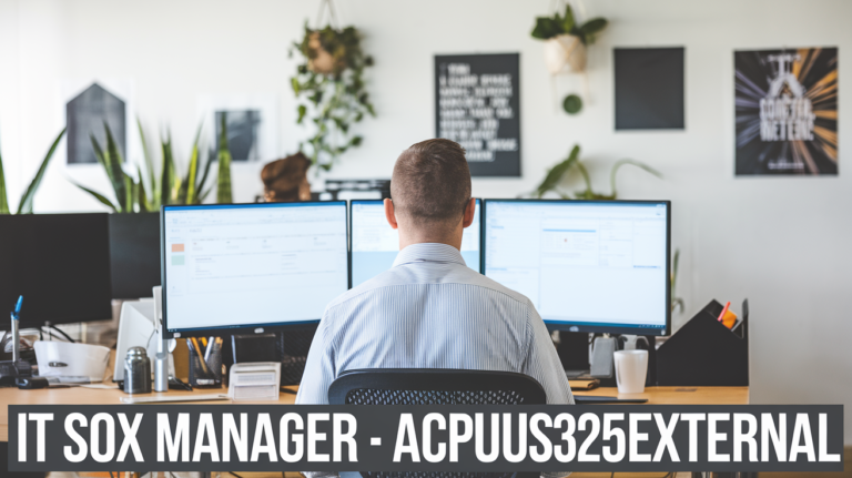 Understanding IT SOX Manager – ACPUUSR023325External